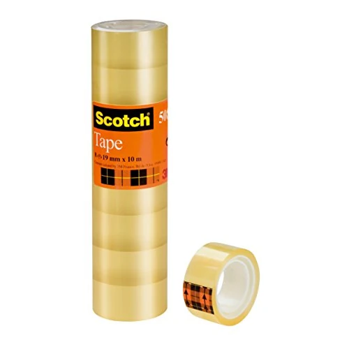 3M テープ 19mm x 10m 8枚パック 12MMM5081910 (8個パック) 透明