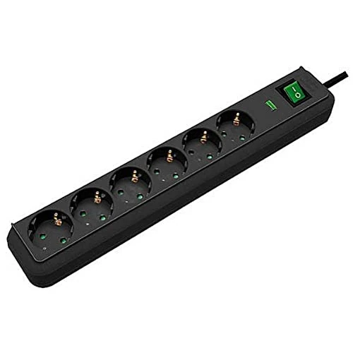 Offerta a tempo: Brennenstuhl Eco-Line 13.500A presa multipla con protezione di sovratensione 6 prese nero 1,5m H05VV-F 3G1,0 - 48% da 27.00 € a 14.10 €