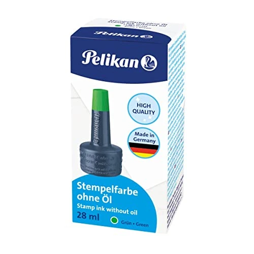 Pelikan 351239 - Tinta de sellar con aplicador, 28 ml, color verde