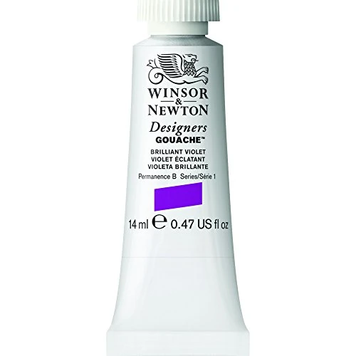 Winsor & Newton 0605052 Designers gwasz, farba artystyczna, tubka 14 ml, kryjąca - Briliant Violet