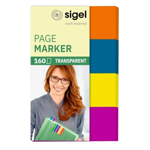 Offre limitée : SIGEL Hn614 Marque-Pages Adhésifs en Papier Film Transparent, 160 Feuilles de 5 X 2 cm, 4 Couleurs de 8.71 € à 8.71 € (0.00% de remise)