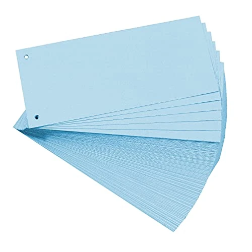 Oferta limitada: Exacompta 13315B - Juego de 100 tiras separadoras de cartón (10,5 x 24 cm), color azul de 7.49 € a 6.37 € (ahorro 15%)