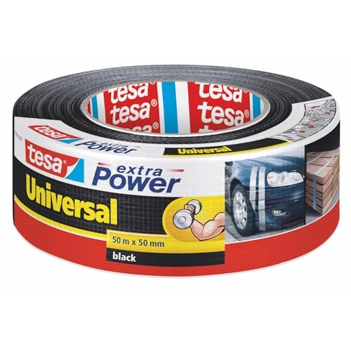 Offerta a tempo: tesa extra Power Universal Duct Tape - Nastro Adesivo a Tenuta Extraforte - Nastro Versatile per Riparare, Fissare, Sigillare e molti altri Usi - Nero - 1 Rotolo - 50 m x 50 mm - 0.00% da 13.79 € a 13.79 €