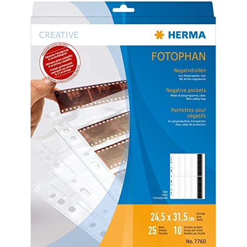 Oferta limitada: Herma 7760 - Paquete de 25 fundas para negativos de fotos (10 negativos por funda) de 13.50 € a 13.50 € (ahorro 0.00%)