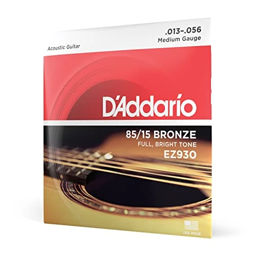D'Addario Corde per Chitarra Acustica, Set corde acustica EZ930 Great American, Bronzo, 13-56
