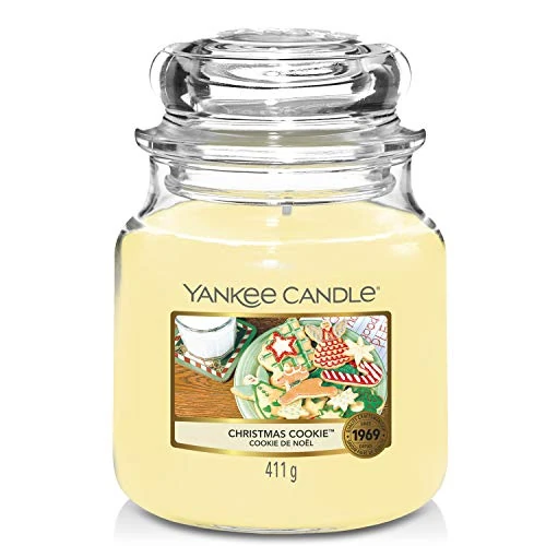 Offre limitee: Yankee Candle bougie jarre parfumée | moyenne taille | Cookie de Noël | jusqu’à 75 heures de combustion de 29.90 EUR a 19.99 EUR (economie 33%)
