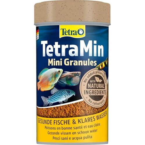 Offerta a tempo: TetraMin Mini Granules - mangime a lento affondamento per piccoli pesci ornamentali come tetra e barbi, lattina da 100 ml - 0.00% da 3.75 € a 3.75 €