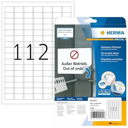 Oferta limitada: Herma Special - Etiquetas de precio (25.4 x 16.9 mm), blanco de 16.99 EUR a 16.99 EUR (ahorro 0%)