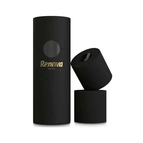 Renova Luxury Scented & Coloured Toilet Tissue Paper 3-Roll Tube (Black)