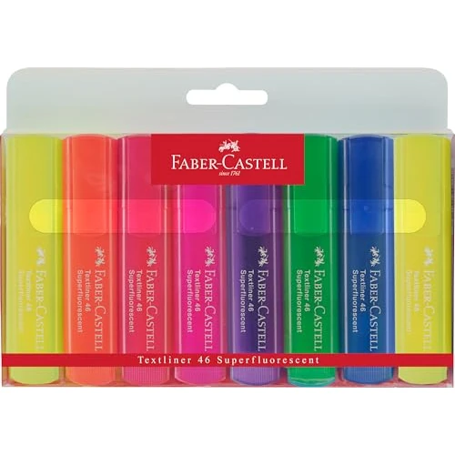 Offre limitée : Faber-Castell 154662 - Set de surligneurs TL 1546, étui de 8 pièces, couleurs néon, pointe biseautée longue durée, largeur de trait 1 - 5 mm, rechargeable de 9.65 EUR à 9.65 EUR (remise 0%)