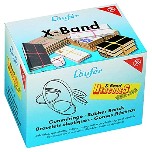 Limited-time offer: Läufer 59078 Rondella X-Band Hercules, Extra Large Cross Bands, Rubber Bands 250 x 25 mm, Diameter 160 mm, 500 g Box, Assorted Colours from 14.94 GBP to 14.94 GBP (save 0%)