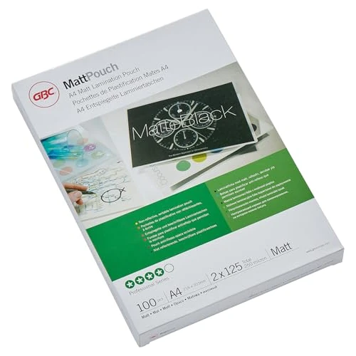 Zeitlich begrenztes Angebot: GBC Laminierfolien A3 Matt 125 mic, Beschriftbare Oberfläche, Robuste Laminiertaschen im 100er Pack, Glänzend, Transparent, Ideal für Büro & Schule, 3747235 von 107.14 € auf 107.14 € (0.00% Rabatt)
