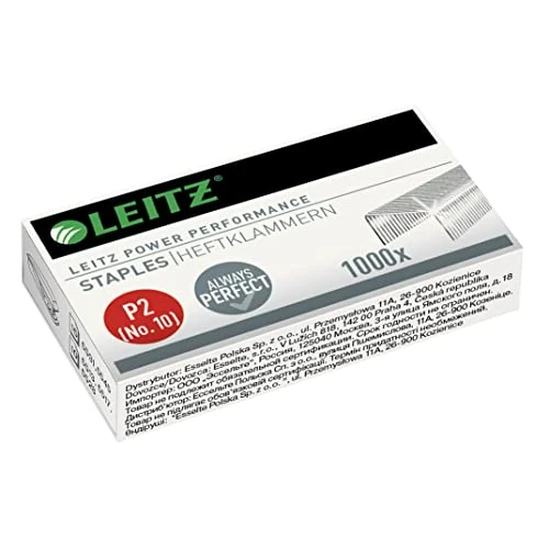 Offre limitée : Leitz Power Performance Agrafes P2 (No, 10), Galvanisé, Boîte de 1000 Agrafes, 55770000 de 4.59 EUR à 2.99 EUR (remise 35%)