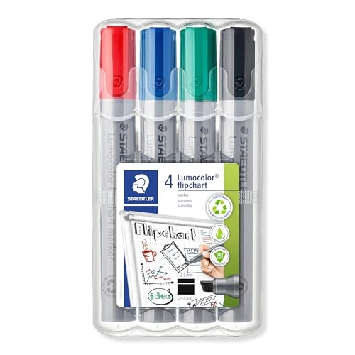 Title: STAEDTLER 356 B WP4 - Marcador (Negro, Verde, Azul y Rojo, Polipropileno)