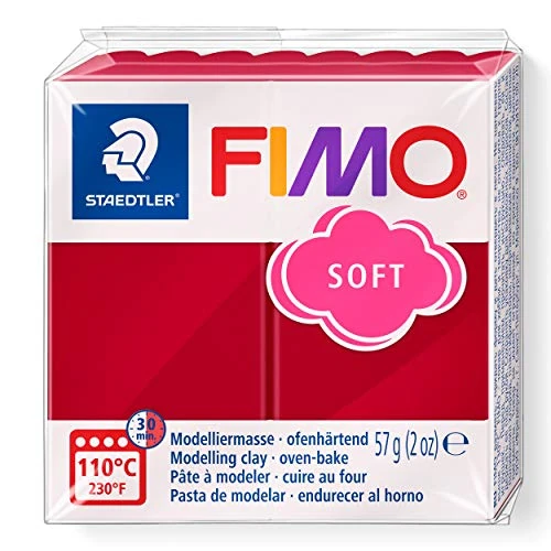 Offerta a tempo: Staedtler 8020 Blocco di pasta modellabile Fimo, 59 gr, rosso (kirschrot (26)) - 28% da 5.92 € a 4.27 €