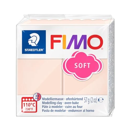 Limited-time offer: STAEDTLER 8020-43 FIMO Soft Oven-Hardening Polymer Modelling Clay - Pale Pink (1 x 57g Block) from 3.73 GBP to 3.40 GBP (save 9%)