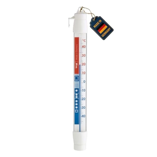 Offerta a tempo: TFA Dostmann Termometro per frigorifero, 14.4003.02.01, alta precisione, per il controllo di frigoriferi e congelatori, bianco - 41% da 13.83 € a 8.13 €