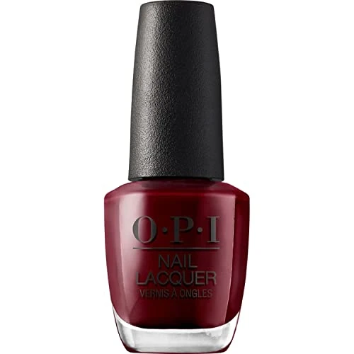 OPI Nail Laquer - Esmalte Uñas Duración de Hasta 7 Días, Efecto Manicura Profesional, 'Got the Blues for Red' Rojo - 15 ml