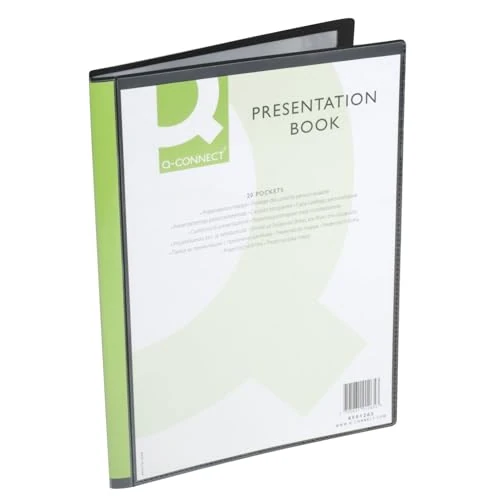 Limited offer: Display Book Q-CONNECT with Front Cover Pocket PP A4 460 Micron 20 Pockets Black/Document Archiving/Type-20 Pockets/Kind-with a Pocket/Index-N.a. / Pockets-N/D/Material-PP/Dividers-N.a. from 24.06 EUR to 24.06 EUR (save 0%)