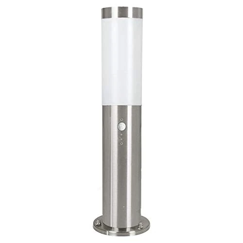 Oferta limitada: Eglo Foco LED para exteriores Helsinki, luz exterior de 1 foco con detector de movimiento, sensor de luz de trayectoria, acero inoxidable y plástico, color plateado, blanco, zócalo E27, IP44 de 49.90 EUR a 35.63 EUR (ahorro 29%)