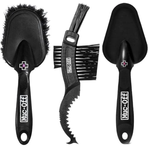 Limited offer: Muc-Off 220 3 Piece Premium Brush Kit - Includes 3 Bike Cleaning Brushes With Durable Nylon Bristles And Ergonomic Rubberised Handles To Minimise Impact from 27.67 EUR to 26.01 EUR (save 6%)