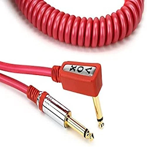 Limited-time offer: Vox VCC090RD Vintage Coiled Guitar Cable - 29.5ft, Straight to Right Angle, 1/4" TS Male, Light Red from $29.99 to $29.99 (save 0.00%)