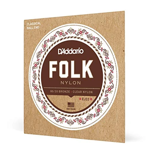 Limited-time offer: D'Addario EJ33 Folk Nylon Guitar Strings, Ball End, 80/20 Bronze/Clear Nylon Trebles from $10.99 to $10.99 (save 0.0%)
