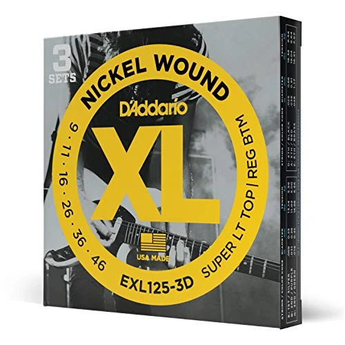 Offerta a tempo: D'Addario Corde Chitarra Elettrica | EXL125-3D | Set Corde per Chitarra Elettrica — 30% da 26,90 € a 18,90 €