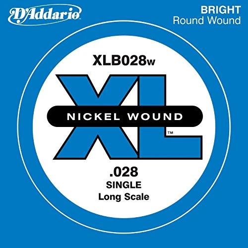 Offerta a tempo: Corda singola D’Addario XLB028W per basso, Nickel Wound, Long Scale, .028 - 0.00% da 5.70 € a 5.70 €