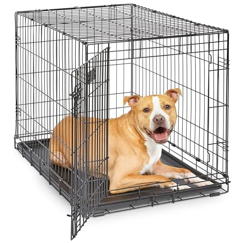 Oferta limitada: MidWest Homes for Pets iCrate modelo 1536DDU Jaula para perros recién óptimizada, con una sola puerta, bandeja a prueba de fugas, patas protectoras longitud de 90,42 cm, color negro de 60.59 € a 60.59 € (ahorro 0.00%)