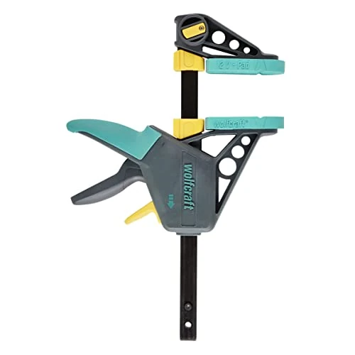 wolfcraft Sargento monomanual PRO L, 150 mm I 3030000 I Para trabajar de forma controlada y cómoda, perfecto para proyectos de madera y muebles