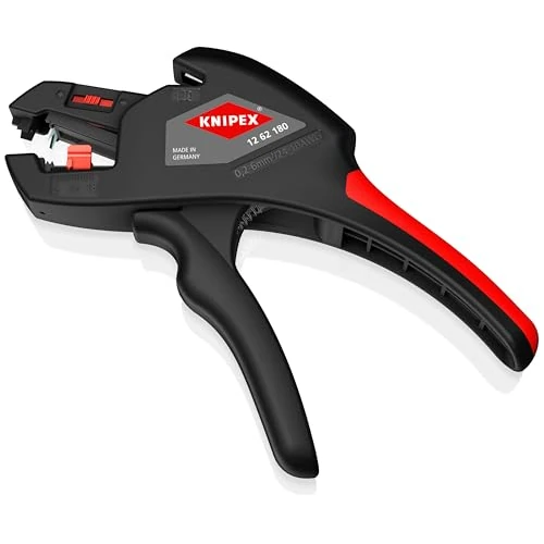 KNIPEX Automatic Insulation Stripper, 0.2-6 mm², with Fine Adjustment, Adjustable Length Stop, Wire Stripper, Wire Stripping Tool, 12 62 180