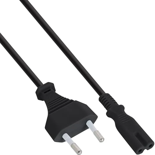 Offerta a tempo: InLine 20304 Cavo Alimentazione Classe II, Spina Europlug CEE 7/16 a Presa IEC-320-C7, 1.5 m, Nero - 40% da 4.90 € a 2.94 €