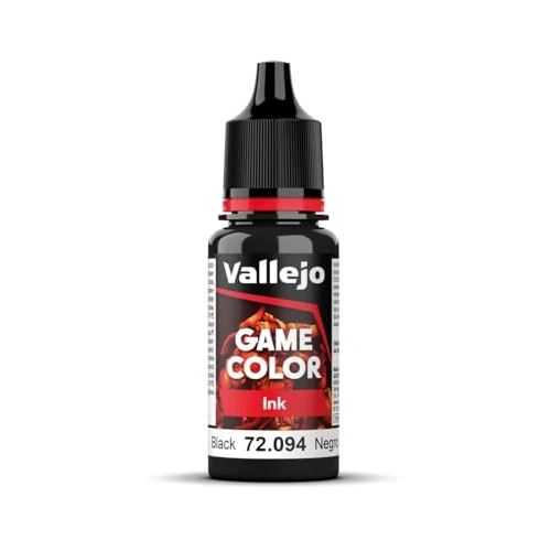 Offerta a tempo: Vallejo Game Ink - Vernice Acrilica a Base d'Acqua, 17 ml, Nero (Inky Black) - 63% da 8.63 € a 3.19 €
