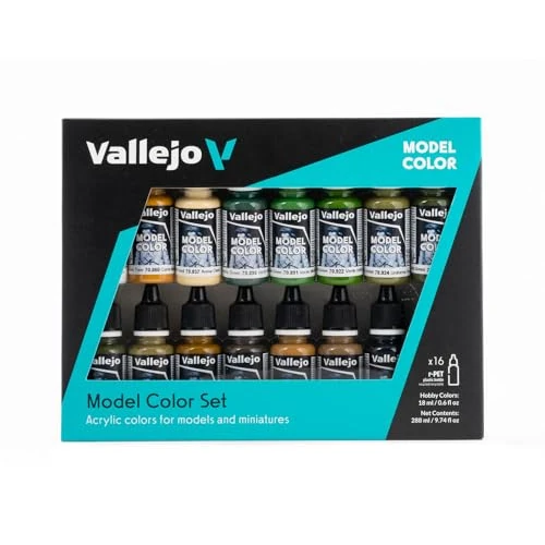Offre limitée : Vallejo Set de Peinture Acrylique Model Color WWII Alliés - 16 Couleurs Mat 18 Ml avec Pipette pour Figurines et Véhicules de la Seconde Guerre Mondiale de 42.77 € à 42.77 € (0.00% de remise)