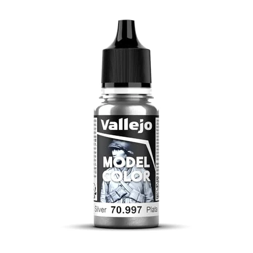 Limited-time offer: Vallejo VJ70997 Model Color 17 ml Acrylic Paint - Metallic Silver from 5.41 £ to 5.41 £ (save 0.00%)