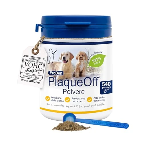 Tijdelijke aanbieding: ProDen PlaqueOff Poeder, Tandpoeder voor Honden & Katten, Tandsteenverwijderaar Hond, 100% Natuurlijke Tandreiniging en Tandplakverwijderaar, Tegen Slechte Adem bij Honden, 180 g van 34.99 € naar 34.99 € (0.00% korting)