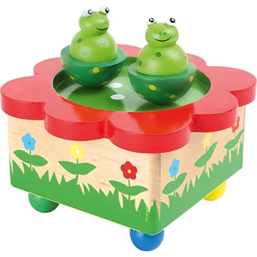 Zeitlich begrenztes Angebot: small foot 7541 Spieluhr "Froschteich" aus Holz, mit bunten Fröschen, die zur Melodie tanzen, ab 3 Jahren von 17.89 € auf 17.89 € (0.00% Rabatt)