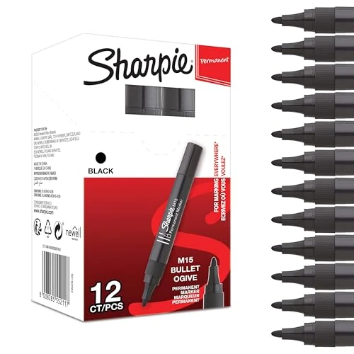 Limited-time offer: Sharpie M15 Permanent Markers | Bullet Tip | Black | 12 Count from 11.83 £ to 9.99 £ (save 16%)