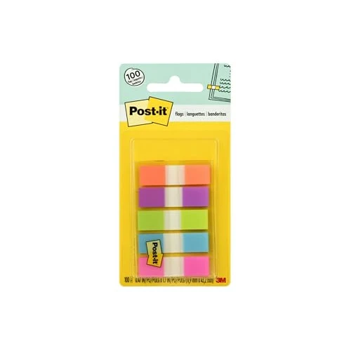 Limited-time offer: Post-it Index Small In a Plastic Dispenser, Assorted Bright Colours, 5 Packs of 20 Sticking Strips - To Mark, Highlight or Colour Code Important Information from 5.62 GBP to 4.67 GBP (save 17%)