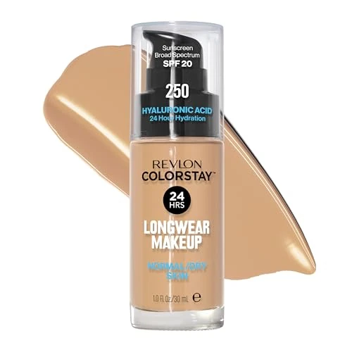 Offerta a tempo: Revlon ColorStay, Fondotinta per Pelle Normale e Secca, con Protezione Solare SPF 20, Formula Duratura, Oil Free (30ml), 250 Fresh Beige - 0.00% da 11.89 € a 11.89 €