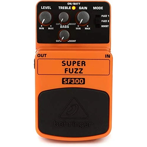 Limited-time offer: Behringer SF300 Super Fuzz Vintage Distortion Guitar Effects Pedal, 3-Mode Fuzz Face Style with Boost for Punk, Doom, Shoegaze & Rock, Peach Stompbox from 27.49 £ to 21.98 £ (save 20%)