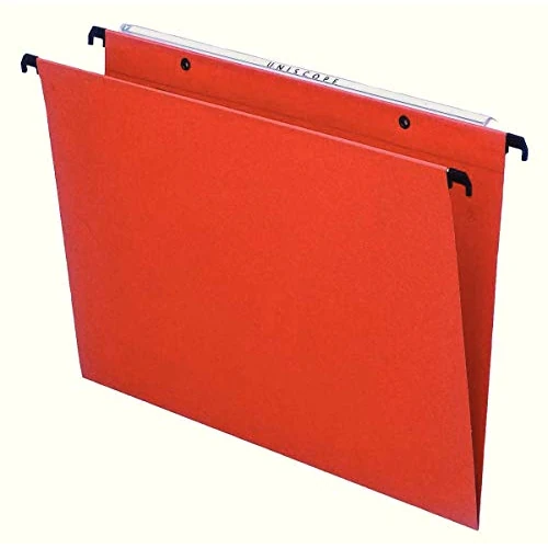Offre limitée : Esselte Kori - Dossiers Suspendus A4 Verticaux, Capacité 350 Feuilles, Fond 30 mm, Entraxe 330 mm, Porte-Étiquette Intégré, Lot de 25, Orange, 10203 de 34.43 € à 21.99 € (36% de remise)