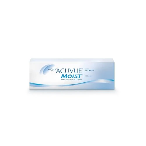 Acuvue 1-DAY Acuvue MOIST con tecnologia LACREON; Lenti a contatto giornaliere; Protezione UV;-3.50 diottrie; BC 8.5; DIA 14.20; 30 lenti
