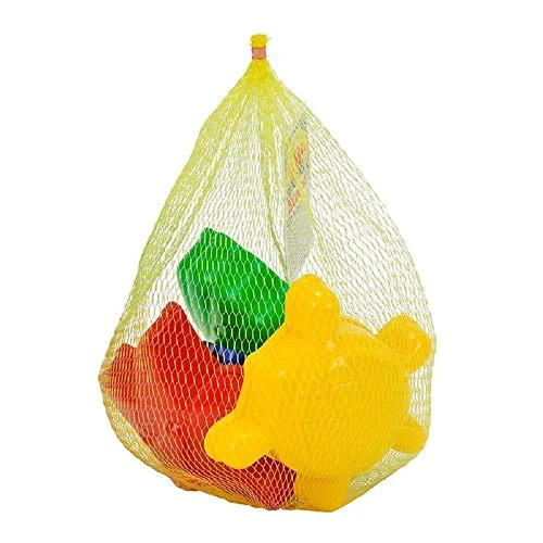 Tijdelijke aanbieding: Simba 107101146 - 4 zandvormen in net, strandspeelgoed, 10-12 cm, vanaf 3 jaar van 2.49 € naar 2.49 € (0.00% korting)