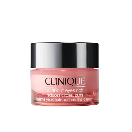 Clinique All About Eyes Rich Crema Contorno Occhi Ricca con Acido Ialuronico | Idratante, 15 ml