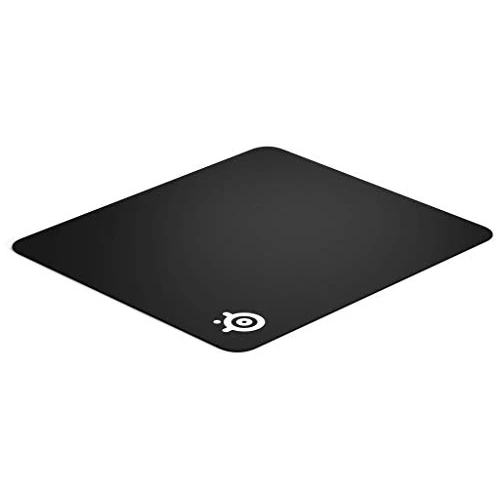 SteelSeries QcK+ - Alfombrilla de ratón para juegos - Base de tela antideslizante con respaldo de goma - Negro (450 mm x 400 mm x 2 mm) | Largo