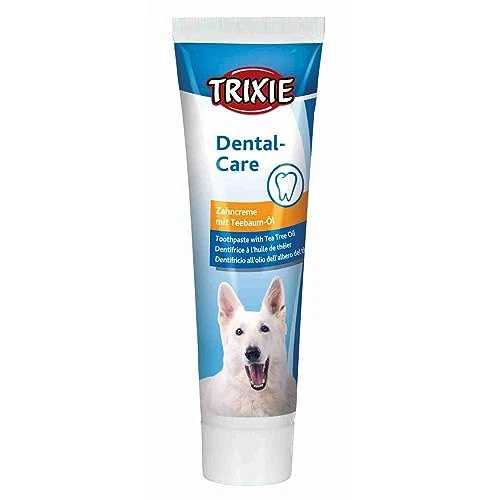 Trixie Dental Care | 1 x 100 g | Zahncreme für Hunde mit Teebaumöl | Kann dabei helfen Zahnstein und Verfärbungen vorzubeugen | Zur Verbesserung der Mundhygiene