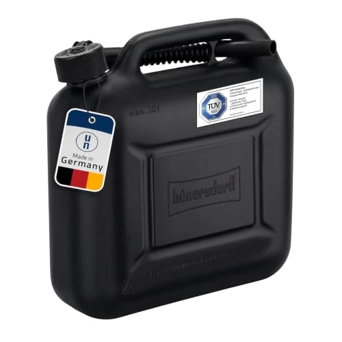Tijdelijke aanbieding: hünersdorff Brandstofjerrycan 812800 Standaard 10 l voor benzine, diesel en andere gevaarlijke stoffen, VN-goedkeuring, made in Germany, TÜV-geteste productie, zwart van 15.99 € naar 15.99 € (0.00% korting)