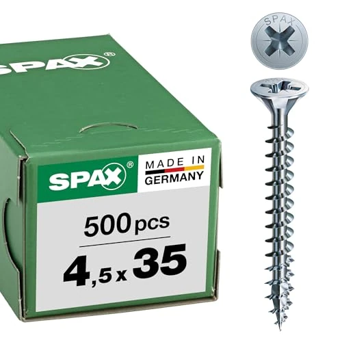 Offerta a tempo: SPAX Vite universale, 4,5 x 35 mm, 500 Pezzi,A croce Z2, 4CUT, WIROX A3J, 1081010450355 - 3% da 22.32 € a 21.60 €